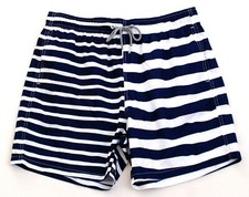 Boardies Blue  White Stripe Brief Lined Swim Trunks Water Shorts Men's NWT