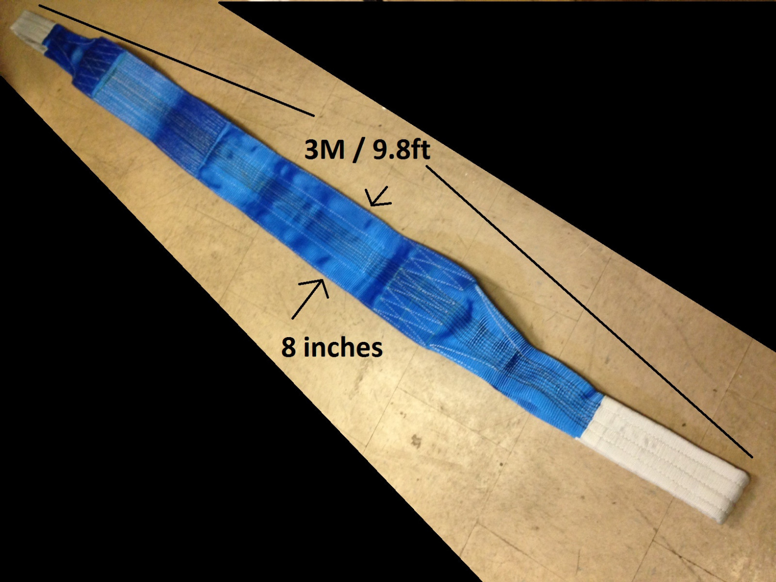 Polyester TOW STRAP Eye & Eye 9.8ft 17600 Lbs / 8000 Kg QUALITY US MADE