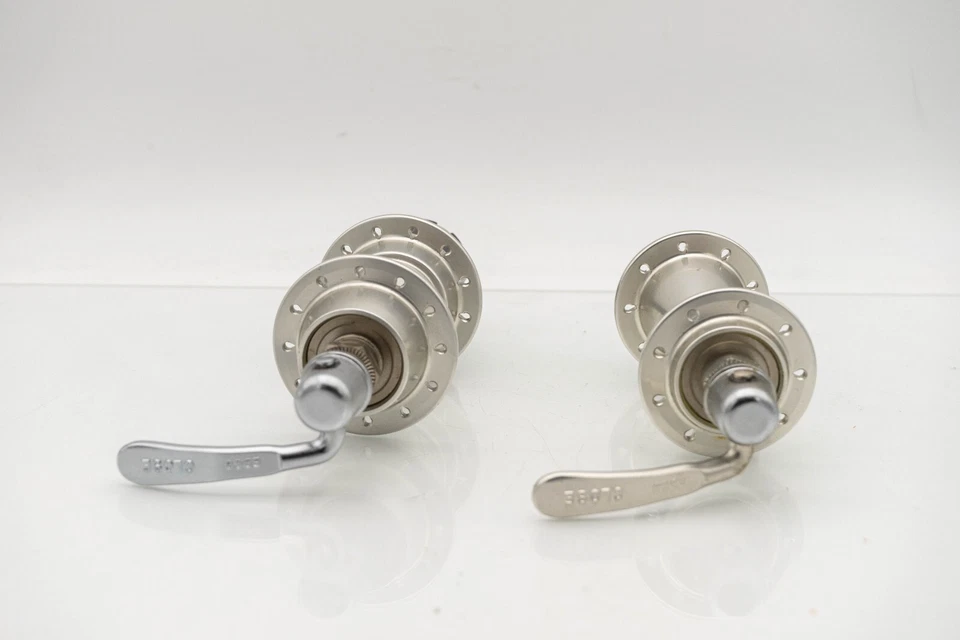 NOS EDCO COMPETITION SHIMANO 8 9 10 SPEED HUBS SET 18 24 HOLES ROAD BIKE VINTAGE - Immagine 3 di 4