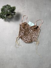 Guess By Marciano Women Corset Top Leopard Size 42 New