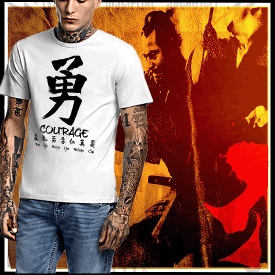  Anime Samurai Girl Warrior Katana  Bushido Code Kanji T-Shirt  : Clothing, Shoes & Jewelry