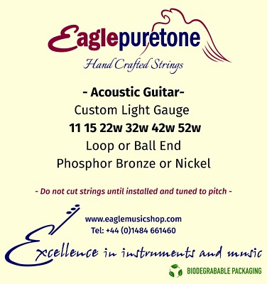 Eagle-Puretone Akustikgitarrensaiten Custom Light 11,15,22 W,32 W,42 W,52 W