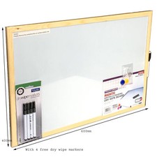 MAGNETIC WHITEBOARD + FREE DRY WIPE WHITE BOARD WRITING MARKERS OFFICE SCHOOL 