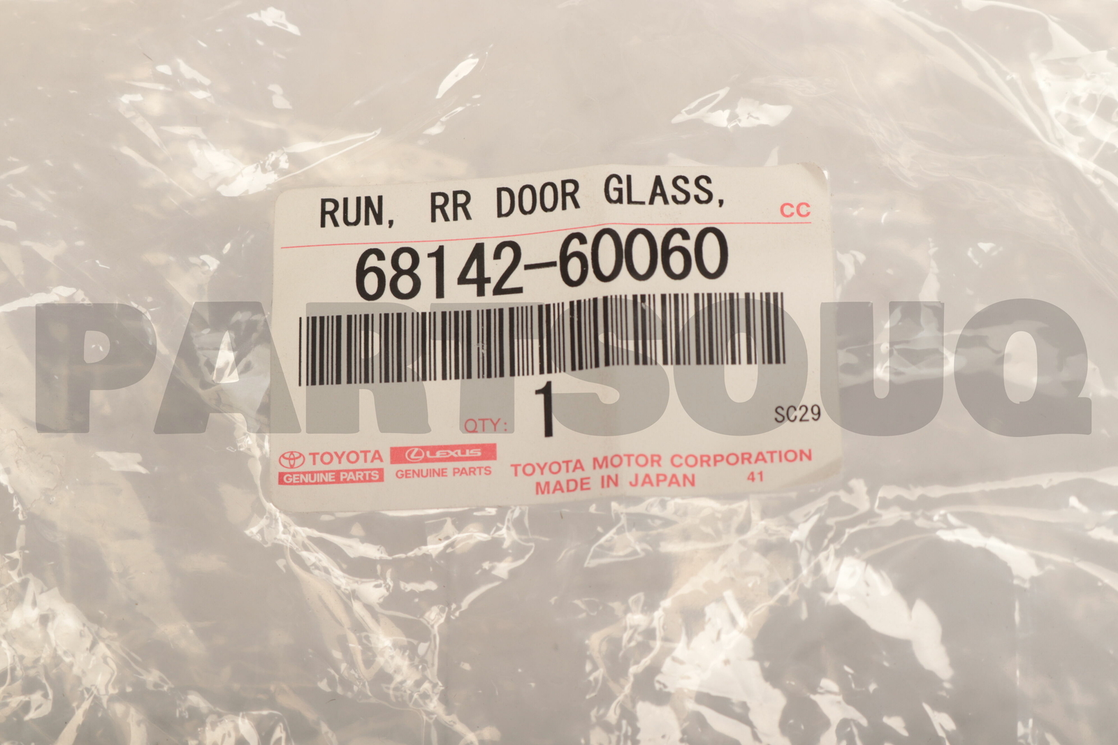 6814260060 Genuine Toyota RUN, REAR DOOR GLASS, RH 68142-60060 | eBay