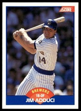 1989 Score Jim Adduci Milwaukee Brewers #587