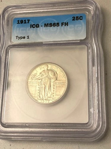 1917 TYPE 1 25c STANDING LIBERTY QUARTER ICG MS 65 FULL HEAD