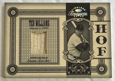 Ted WILLIAMS 2005 Donruss Timeless Treasures HOF BAT Relic #HOF-9 36/50 Red Sox