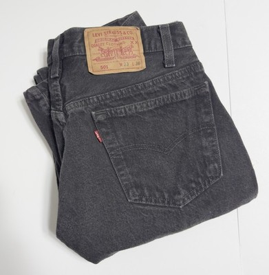 VTG 90s Levis 501XX Button Fly Jeans Made in USA Black Size 30x34 Straight Fit