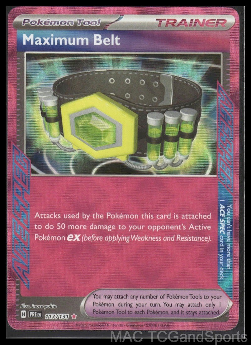 Maximum Belt 117/131 Holo Prismatic Evolutions Pokemon TCG NM