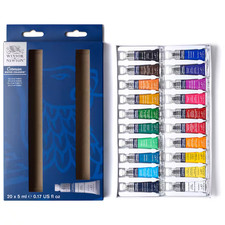 Winsor  Newton Cotman Watercolor Paint Set, 20 Colors, 5ml 0.17-oz Tubes NEW 