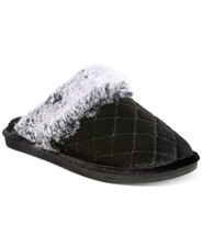 Charter Club Women's Quilted Hoodback Boxed Slippers Classic Black Size 5-6 NEW