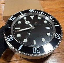 Luxury Sub Wall Clock - Black Colorway | Exclusive | Metal Frame 14 Inch