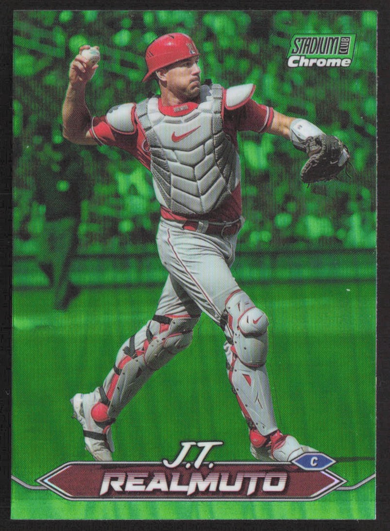 J.T. Realmuto 2024 Stadium Club Chrome Green Refractor #279 Philadelphia