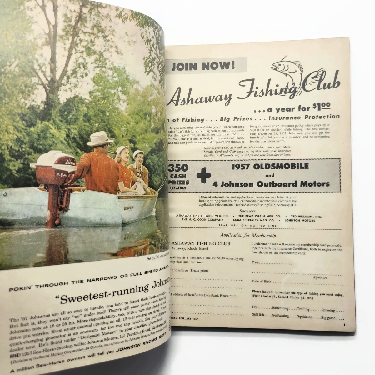Vintage February 1957 Field & Stream Magazine - Hounds Hunting