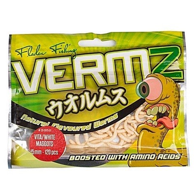 Fladen Vermz maggots 1,5 cm 120 pcs natural white