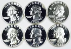 *LOT OF 6 1962 PROOF SILVER WASHINGTON QUARTERS* NR #G4079