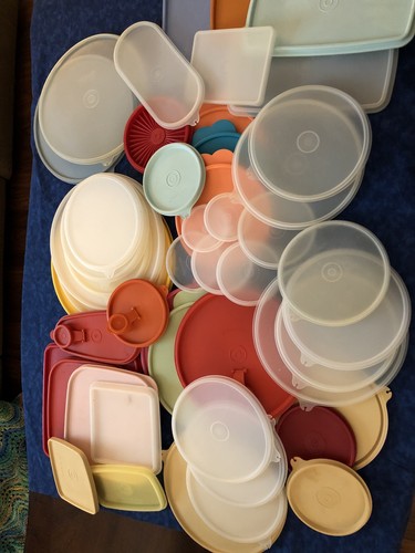 TUPPERWARE LID LOT 49 Assorted Lids All SHAPES & SIZES