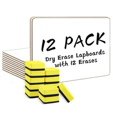 Dry Erase Lapboards, 12 Pack Double Sided Small Dry Erase Whiteboards 9 x 12....