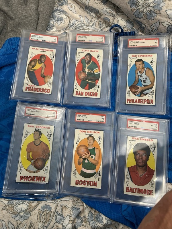 1969 TOPPS Basketball Nate Thurmond Elvin Hayes 1970 RC PSA 6-7 LOT Rare Vintage