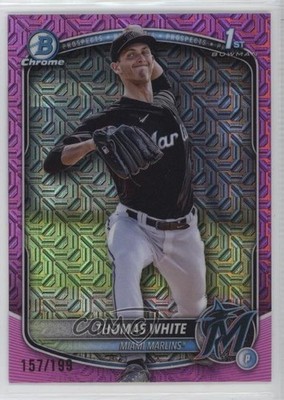 2025 Bowman Chrome Prospects Mega Box Pink Mojo Refractor /199 Thomas White 15q9