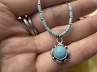 $298 Carolyn Pollack Sterling Silver Large  Turquoise  Southwestern  Necklace — photo 6