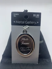 Metal Gallery Oval Mini Custom Photo Frame Key Chain Keyrings Gifts ZC