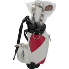 Dashing Golf Bag Pen Set Miniature w/ Black Red Blue Ink Color