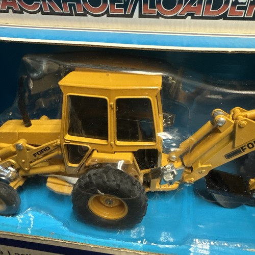 1/32 Ertl Ford 555A Backhoe Loader Construction Die-cast Replica In Box - Picture 10 of 15