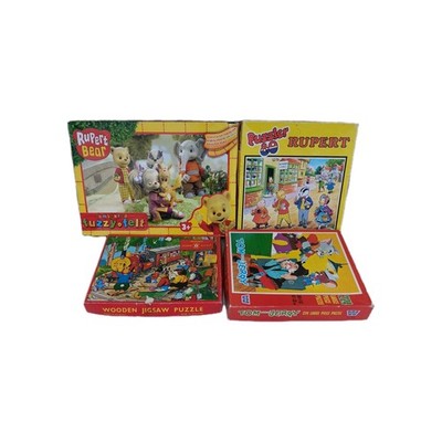 Vintage Puzzle Tom & Jerry Rupert der Bär Fuzzy & Filz High Spot Holzpuzzle