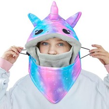 Kids Balaclava Winter Windproof Hat, Adjustable Ski Mask 3-8 Years Multicolored