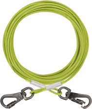 Dog Tie Out Cable 50Ft Dog Lead for Yard-Leash outside for Small to Medium Pets