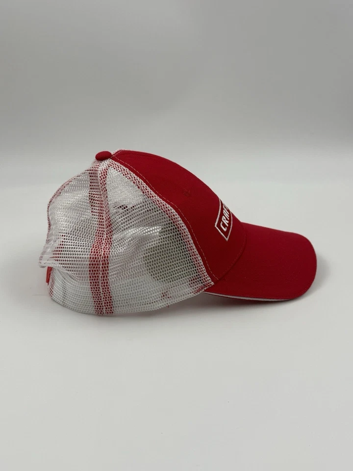 Boné de beisebol artesão vermelho branco ACE caminhoneiro com malha traseira Snapback - Imagem 4 de 4