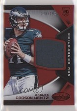 2016 Certified New Generation Jerseys Mirror Red 276/299 Carson Wentz #2 rg2