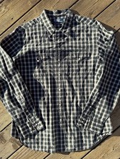 Vintage Polo Ralph Lauren Western Pearl Snap Shirt Mens XL Green Plaid Cowboy