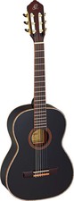 Ortega Guitars R221BK-7/8 Family Series 7/8 Body Size Nylon 6-String Guitar w...