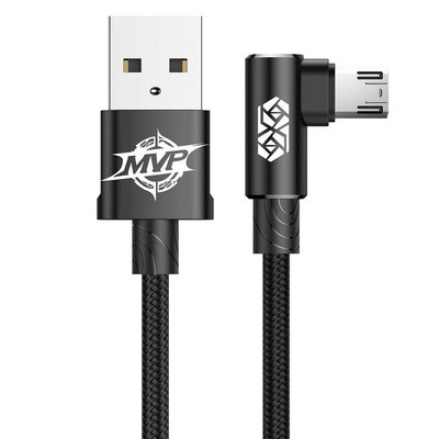 BASEUS USB-AUF-MICRO-USB-KABEL 1,5 A 2 M ABGEWINKELT FÜR HANDYS UND POWERBANKS