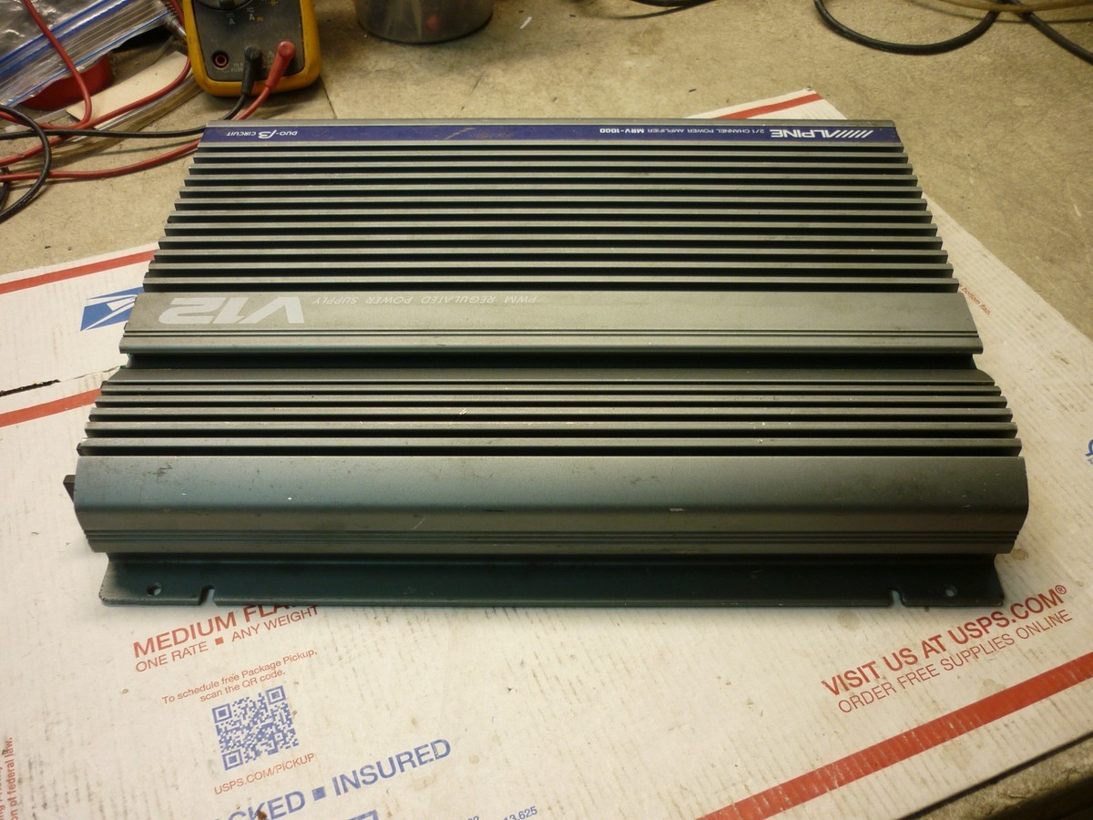 Vintage Alpine V12 Mrv-1000 2/1 Channel Power Amplifier Amp for