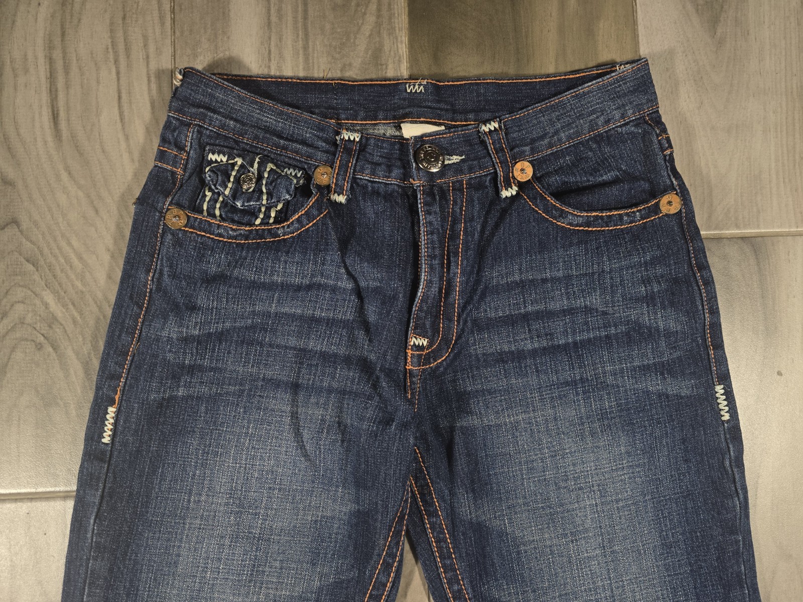 True Religion Jeans Mens 31 Bootcut Denim Pants Western Flap Pocket Super T thumbnail 6