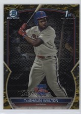 2023 Bowman Draft Chrome Yellow Lunar Crater Refractor /75 TayShaun Walton 0r5y