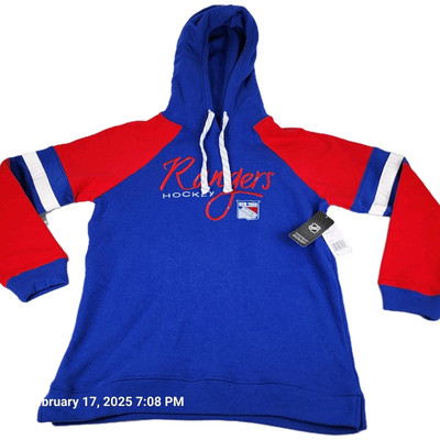 New York Rangers Hoodie Men's Small Blue Sweatshirt NHL Ice Hockey Top New  Tags