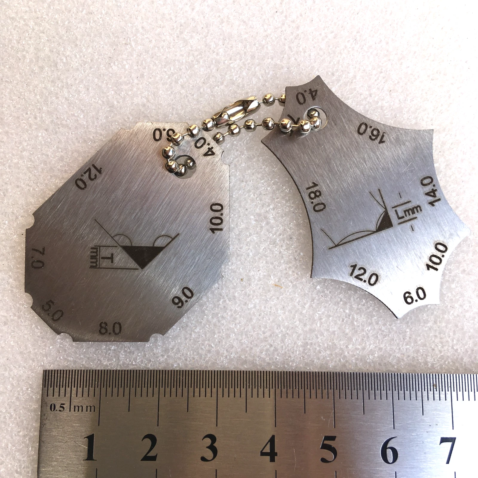 Fillet Welding Gauge Ruler Weld Joint Throat Depth Tee Two-piece AF Length - Picture 5 of 8