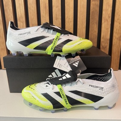 adidas Predator Elite FT AG Foldover Tongue White Lemon Blk JS0945 Mens Size 9.5