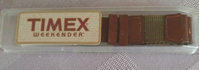 Timex Weekender Brown Leather Watchband Straps T7B914P3