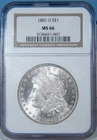 1885-O Morgan Silver Dollar NGC graded MS 66  "Frosty Blast White"