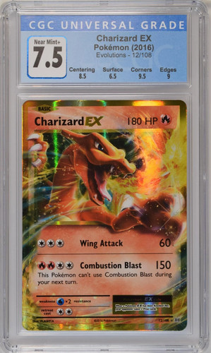 Charizard-EX graded CGC 7.5 for sale on eBay