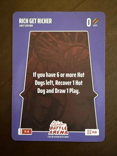 Bo Jackson Battle Arena Rich Get Richer First Edition Play PL-16 Regular English