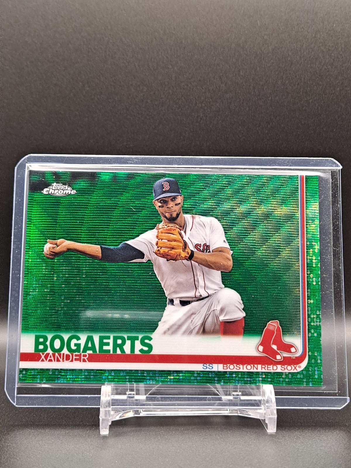 2019 Topps Chrome - Xander Bogaerts #96 Green Wave Refractor /99