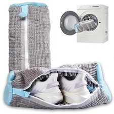 Shoe Washing Machine Bag, 2Pcs Reusable Shoe Cleaning Bag for Washing Machine...