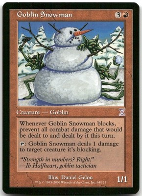 Goblin Snowman NM Normal S Timeshifted 64