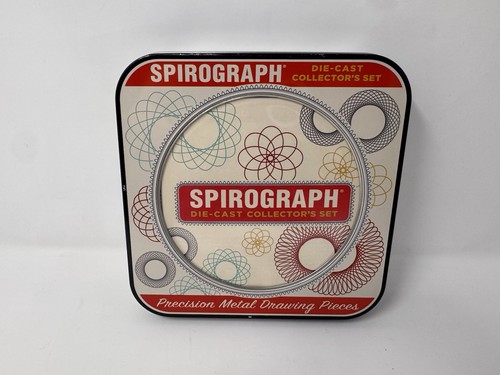 Spirograph Die-Cast Collector’s Set Tin Case Complete Metal Pieces Unused
